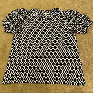 Chico’s ladies black and white diamond pattern print Chio’s size 2 or large